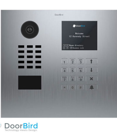 IP Video Door Station D21DKH, Brushed Stainless Steel, Flush-mounted (horizontal), Display Module, Keypad Module