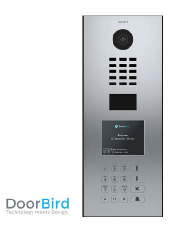 IP Video Door Station D21DKV, Brushed Stainless Steel, Flush-mounted (vertical), Display Module, Keypad Module