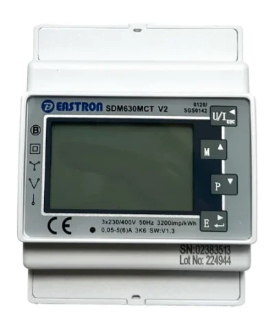 100A Three Phase MID Energy Meter CT 4 Module DIN Rail Mount