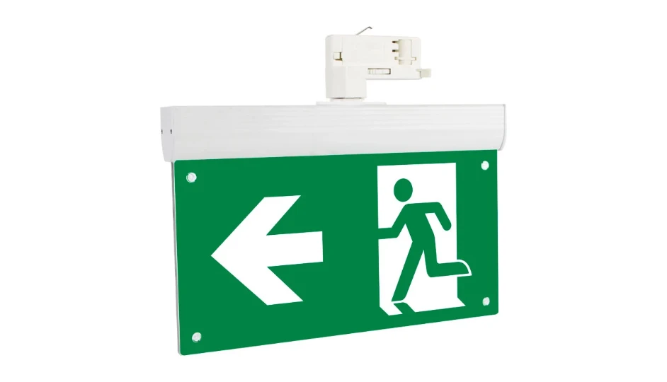 1.5W Azelio Track Maintained Track Exit Sign Emergency Exit Sign With Full Legend Set 220-240V