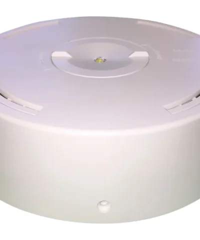 3W Azelio Surface Self Test Emergency Downlight with Open Area & Corridor Lens 220-240V