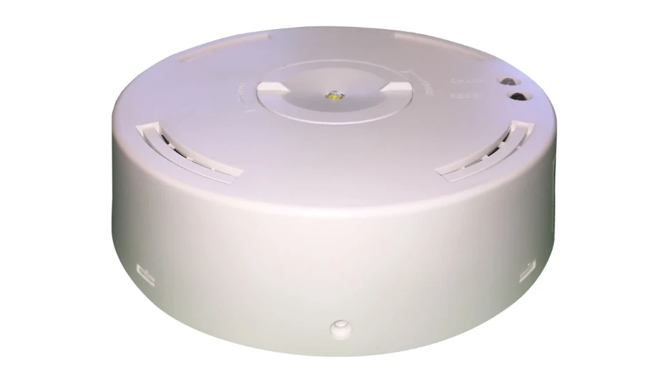 3W Azelio Surface Self Test Emergency Downlight with Open Area & Corridor Lens 220-240V
