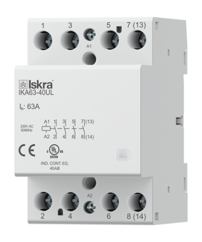Installation contactors up to 63 A (IK UL)