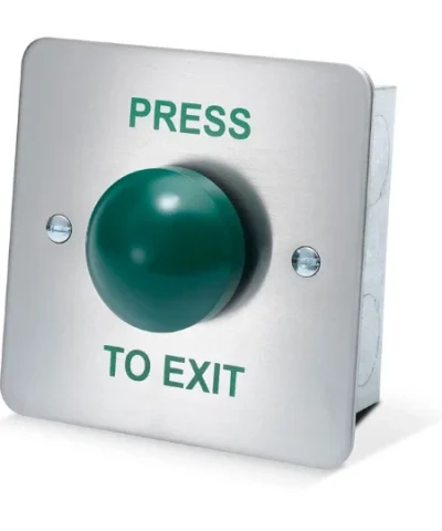 Green Dome Exit Button Stainless Steel